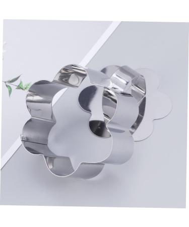 IMIKEYA 2 Pcs 430 Chocolate Collar Pancake Molds Cake Mousse Ring Mousse Chocolate Cake Stainless Steel Baking Molds Food Rings Cajas para Fresas Con Chocolate Biscuit Baking Tools medium Silver - Buy Online on SooperMarket.com