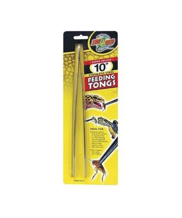 Zoomed Steel Feeding Tongs Black 1 count (Pack of 1)