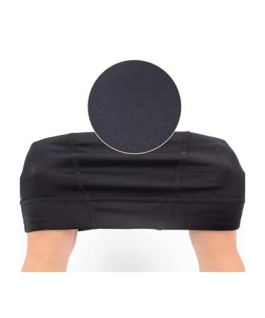 3 Pcs Stretchy Black Dome Cap Wig Caps with Wide Elastic Band - M Size - Buy Online on SooperMarket.com