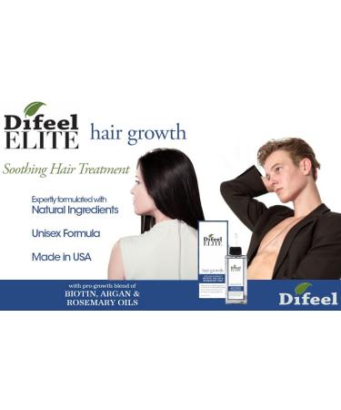 Difeel Elite ProGrowth Hair Treatment with Biotin, Argan, and Rosemary Oils - 3 oz | Hair Growth Solution - Buy Online on SooperMarket.com