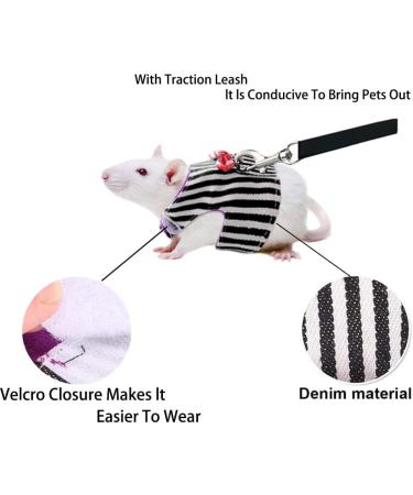 Small Animal Harness Velcro Hamster Harness and Leash Set for Walking Small Animal Chest Straps for Bunny Rabbits Ferret Guinea Pig Chinchilla Puppy Kitten Harness(S) - Buy Online on SooperMarket.com