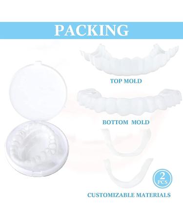 4 Pcs Fake Teeth Dentures for Women and Men - Temporary Dental Veneers for Natural, Comfortable Teeth Restoration, Protecting Your Smile - Buy Online on SooperMarket.com