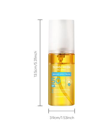 SPF 50 Oil Sunscreen Spray - Broad Spectrum Hydrating UV Protection | SPF Glow Oil Mist 100ML - Buy Online on SooperMarket.com