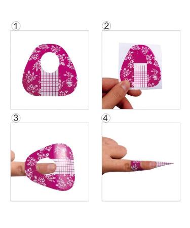 LAIION 200PCS Purple Acrylic Nail Forms | Horseshoe-Shape Extension Tips for Acrylic & Gel Nails - Buy Online on SooperMarket.com