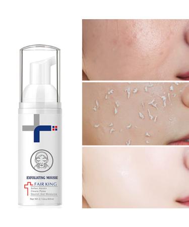 Facial Mousse Exfoliating Peeling Gel - Deep Clean & Moisturizing Face Scrub for All Skin Types - 60ML - Buy Online on SooperMarket.com