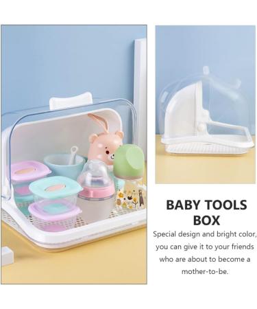 Ipetboom Baby Bottle Drying Rack with Storage Box - Portable Kitchen Organizer - Buy Online on SooperMarket.com