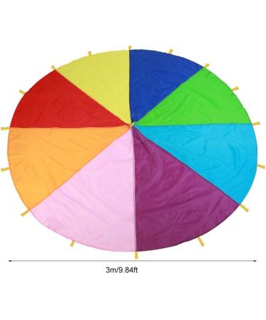 Kids Parachute: Giant Multicolored Play Canopy with 16 Handles - Indoor & Outdoor Toy for Teamwork and Fitness | 3.6m/142 - Buy Online on SooperMarket.com