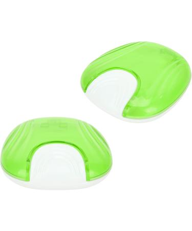 Durable Orthodontic Holder Case - Portable Denture Container with Pressure Lock Design (Light Green) | International Shipping Available - Buy Online on SooperMarket.com