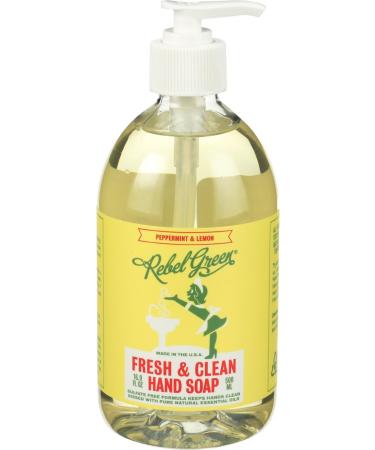 Rebel Green Hand soap Peppermint Lemon, 16.89 oz