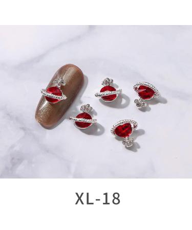 Fancy Multi-Color Nail For Color Stone Alloy Planet Design Decoration 3D Alloy Deco Nail Art Planet - Buy Online on SooperMarket.com