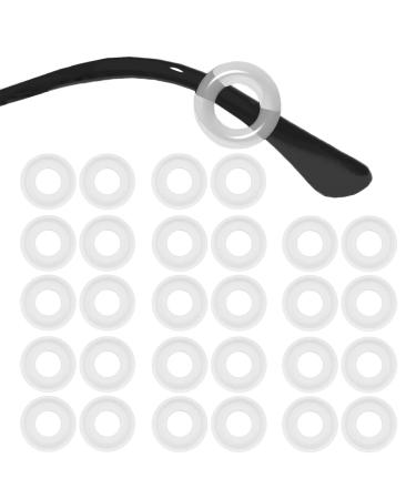 SMARTTOP Eyeglass Ear Grips Sleeve Holder-Eyeglasses Ear Hooks -Comfort Anti-Slip glasses ear grip-For Kids and Adults Sunglasses, Reading Glasses, Sport Eyewear (14 Pairs-Clear)
