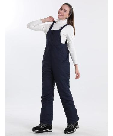 PHEBEE Women's Insulated Ski Bib Overalls - Blue, Size Large | Waterproof & Breathable - Buy Online on SooperMarket.com