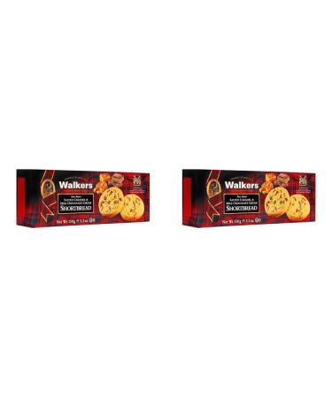 Walkers Shortbread Salted Caramel & Milk Chocolate Rounds Traditional Pure Butter Scottish Recipe 150g (Pack of 2) Butter 150 g (Pack of 2)