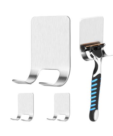 Flintronic razor bracket shower 2 pieces of silver razor shower shower without drilling stainless steel razor holder robust self -adhesive razor hanger shower suitable for door wall bathroom kitchen #5 razor holder