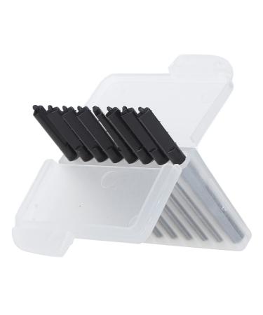 Wax Guard Filters 8Pcs Plastic Hear Clear Filters with Transparent Container Cerumen Stop Cleaning Tool Kit Protective Hearing Assistance Accessories (Black)