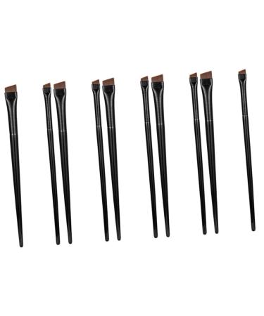 minkissy 15 Sets Eyeliner Brush Makeup Brush Ear Piercing Kit Eye Liner Wands Newborn Wool Blanket Angled Brow Brush Eyebrow Brush Ultra Fine Eyeliner Brush Perforation Tool Kit Miss Wood