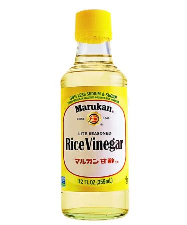 Marukan Lite Seasoned Rice Vinegar Dressing, 12 Ounce Glass Bottle (Pack of 1) 12 Fl Oz (Pack of 1)