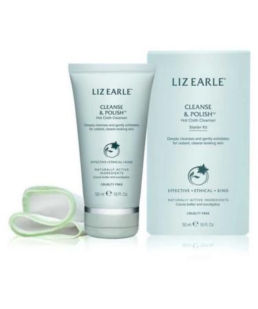 Liz Earle Cleanse and Polish Hot Cloth Cleanser 50ml With One Pure Cotton Cloth