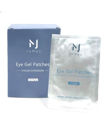 JOMAY Eyelash Extension Gel Pads Kit - 50 Pairs, Canthus Bifurcation Design, Under Eye Pads for Grafting (White) - Buy Online on SooperMarket.com
