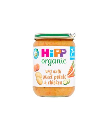 HiPP Organic Veg Sweet Potato and Chicken Baby Food Jar 7 Plus months (6 x 190g) 6 x 190g Veg Sweet Potato & Chicken 190g
