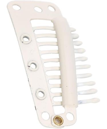 Hair Extension Clip 10 tooth Design Wig Clip Durable and Safe Functional for Wigs Hair Weaving for Most People(creamy-white) - Buy Online on SooperMarket.com