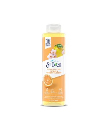 St. Ives Energising Body Wash (650ml) Citrus & Cherry Blossom Made with Plant-Based Cleansers & 100% Natural Extracts 16 oz Shower Gel