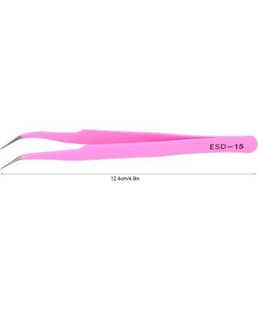 Lash Tweezers 2 Types Straight and Curved Tip Tweezers Nipper Stainless Steel Eyelashes Tweezers Accurate Portable Pincet for Eye Lashes Grafting Extension(ESD - Buy Online on SooperMarket.com