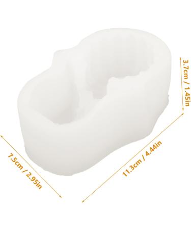 Candle Mold Soap Molds Beeswax for Candle Making Silicone Molds Scented Candles Resin Molds Candle Making Supplies Soap Dishes for Bar Soap Aromatherapy White Silica Gel Candle Wax White 11.3X7.5cm - Buy Online on SooperMarket.com
