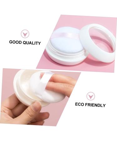FOMIYES 1 Set Box Loose Powder Box Empty Loose Powder Container Cosmetic Powder Puff Face Powder Cushion Loose Powder Container with Powder Puff Travel Abs Makeup Pad White Portable 6.2x6.2cm White - Buy Online on SooperMarket.com