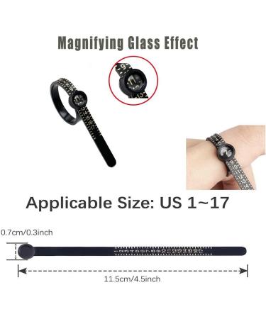 2-Pack Elfstone Ring Sizer: Reusable Finger Size Measuring Set (USA Rings Size) - Buy Online on SooperMarket.com