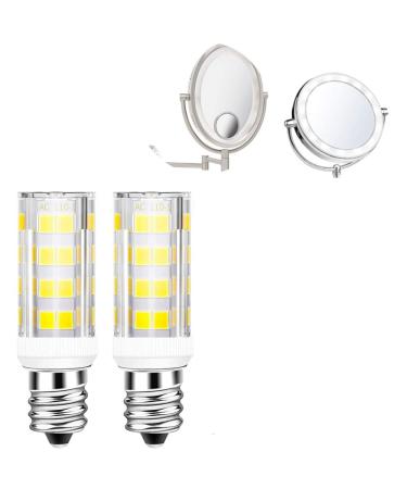 2Pack 4W LED Replacement Light Bulb for Cosmetic Vanity Makeup Mirror with Single Double Sided Lighted Magnification | 20W Mirror Replacement Bulbs (Daylight White) Day Light Whte