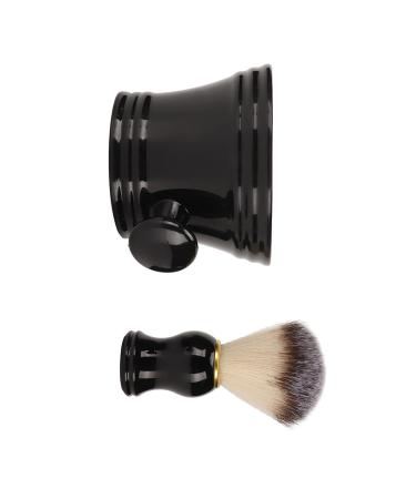 Black Shaving Brush Tool | Professional Soft Synthetic Bristles for Barbers | International Shipping Available - Buy Online on SooperMarket.com