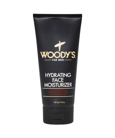 Woody's Hydrating Face Moisturizer for Men with Menthol Lightweight Fast-Absorbing Hydration 5 Fl Oz Face Moisturizer 1 Count (Pack of 1)