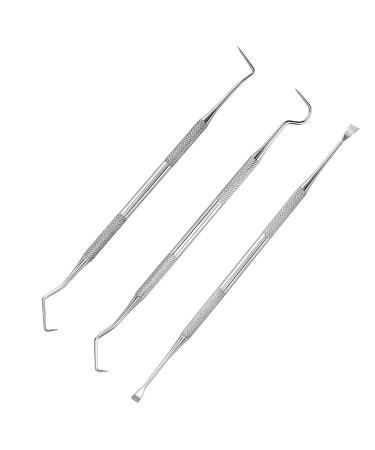 RHXWFDG 3 Pcs Pet Tooth Scaler Cleaning Kit Dog Dental Tooth Scaler Stainless Double Headed Tarter Remover Pet Dental Tools Pet Teeth Cleaning Tools for for Dogs Cats