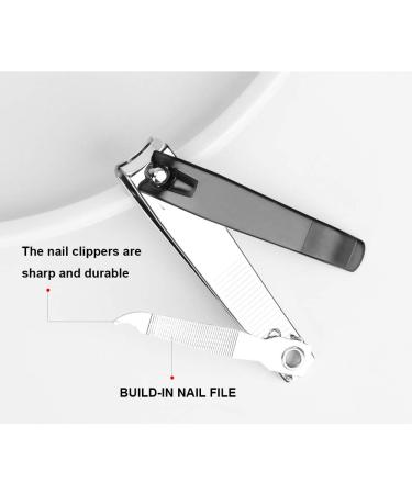Iceyli Large Nail Clippers Set - Premium Stainless Steel Fingernail & Toenail Clippers - 2 Pcs - Buy Online on SooperMarket.com