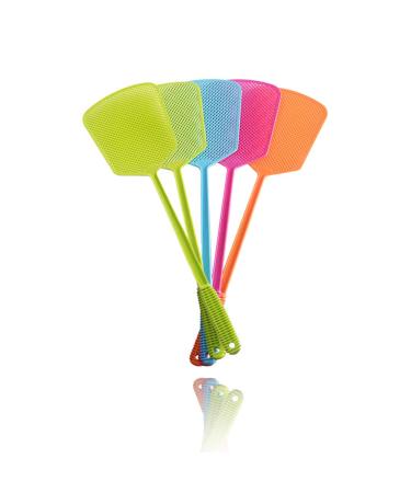ValueHall Fly Swatter 5 Pack Plastic Fly Swatter Multi-Colored for Indoor and Outdoor Use V7024C (Color Mixing-2)