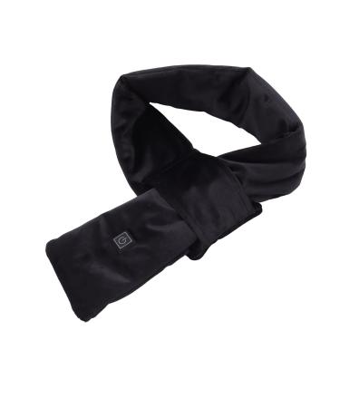 Topyond heated scarf USB Smart Soft Neck heating pillows 3 gears 25 to 45 cotton carbon fiber material electrical neck warmer for men and women when riding winter (black)