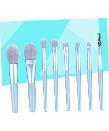BELLIFFY 8pcs Powder Brush Eyeshadow Makeup Cosmetic Face Brushes Makeup Face Brushes Facial Kit Blue Wooden - Buy Online on SooperMarket.com