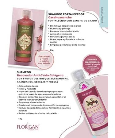 Restorative Antioxidant Collagen Shampoo Florigan - 1L | Nourish & Revitalize Hair - International Shipping Available - Buy Online on SooperMarket.com