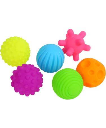 DERAYEE 6 Piece Sensory Toy Set - Colorful Squeeze Balls for Infants | Ideal Sensory Balls for Babies Ages 3-12 Months - International Shipping Available - Buy Online on SooperMarket.com