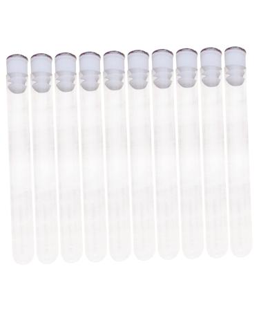 Baluue 10pcs Hollow Pipe with Drill Mascara Tube and Brush Clear Mascara Eyelash for Eyelash Fake Eyelashes 11x1.2cm Random Color