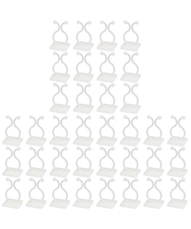 OSALADI 300 Pcs Adhesive Wire Holder Suction Cup Holder Cord Holders Plant Fixing Tools Power Cable To Climb 3.5X2X2CM White