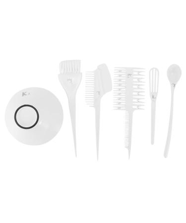 LAXED Hair Dye Set Hair Highlight Set Hair Dye Mixing Bowl Hair Coloring Hair Comb-White