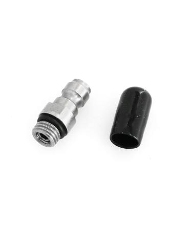 heyous Stainless Steel Paintball Air Gun Airsoft PCP Air Rifle M8x1 Silver Quick Plug Connector Check Valve One Way Foster Fill Nipple Adapter 1/8NPT