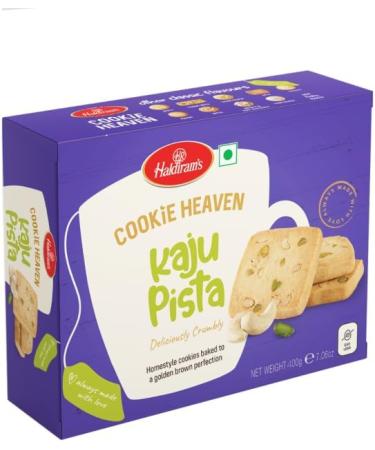 Haldiram's Cookie Heaven Kaju Pista Cookies - 400g (Pack of 2) | Rich Cashew and Pistachio Delight | Rich Nutty Flavor | Tea-Time Delight - Buy Online on SooperMarket.com