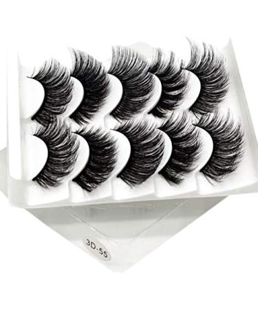 Desikixudy 3D-55(Mixed) Soft And Comfortable Cotton Thread Stem Stereo Multi-Layer Eyelashes Fiber False Eyelashes - Buy Online on SooperMarket.com