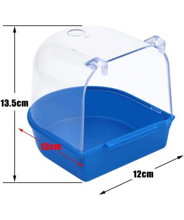 2 Pcs Parrot Bath Boxes - Small Bird Bath for Cage - Pet Birds Bathtub - Blue and Pink Canary Accessories - Buy Online on SooperMarket.com
