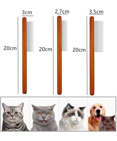 Cat Brush 3 Pcs Solid Wood Pet Comb Grooming Tool Dog Flea Comb Pet Combs Suitable for Cats Dogs Rabbits and Other Pets Grooming Long Hair Hair Cleaning and Flea Cleaning - Buy Online on SooperMarket.com