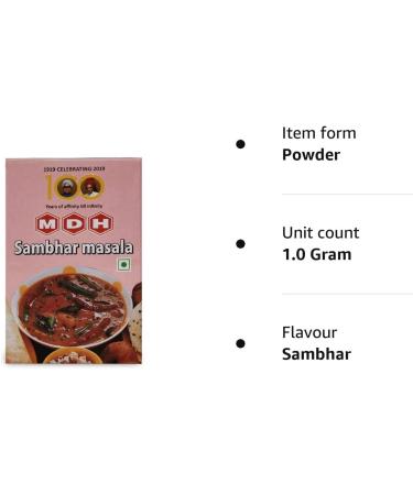 MDH Sambhar Masala 100g - Authentic South Indian Taste Enhancer - Buy Online on SooperMarket.com