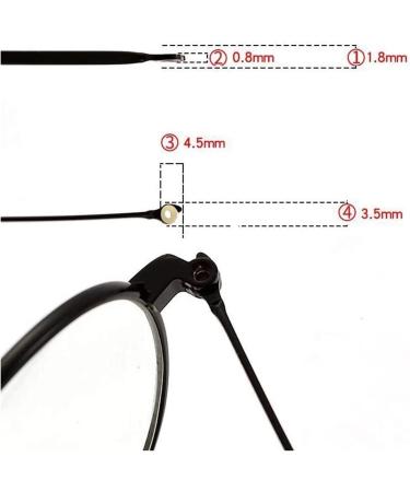 RANARA Metal Glasses Temple Replacement - Black Glasses End Tips & Legs Accessories | 1 Pair Adjusted for Comfort - Buy Online on SooperMarket.com